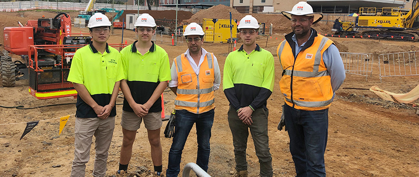 TAFE NSW students on Stage 3 site in May 2019
